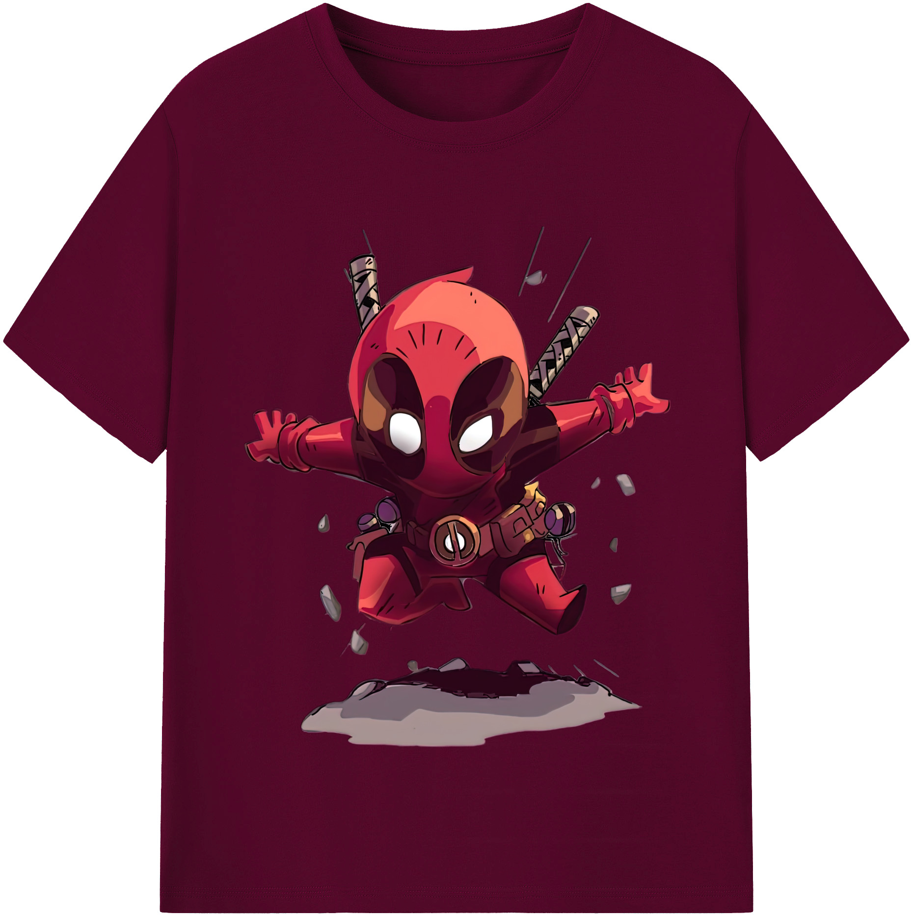 （画像用） Deadpool デッドプール レディースカジュアルプリントTシャツ（綿100％）